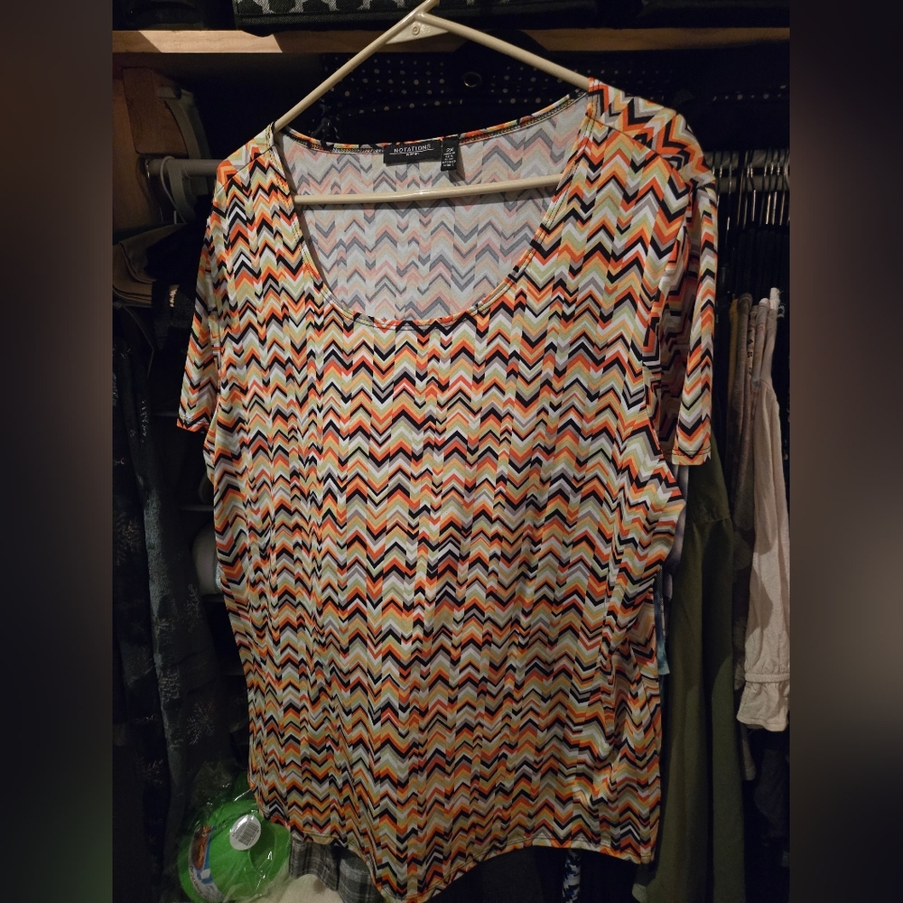 Colorful Zigzag Women's Top